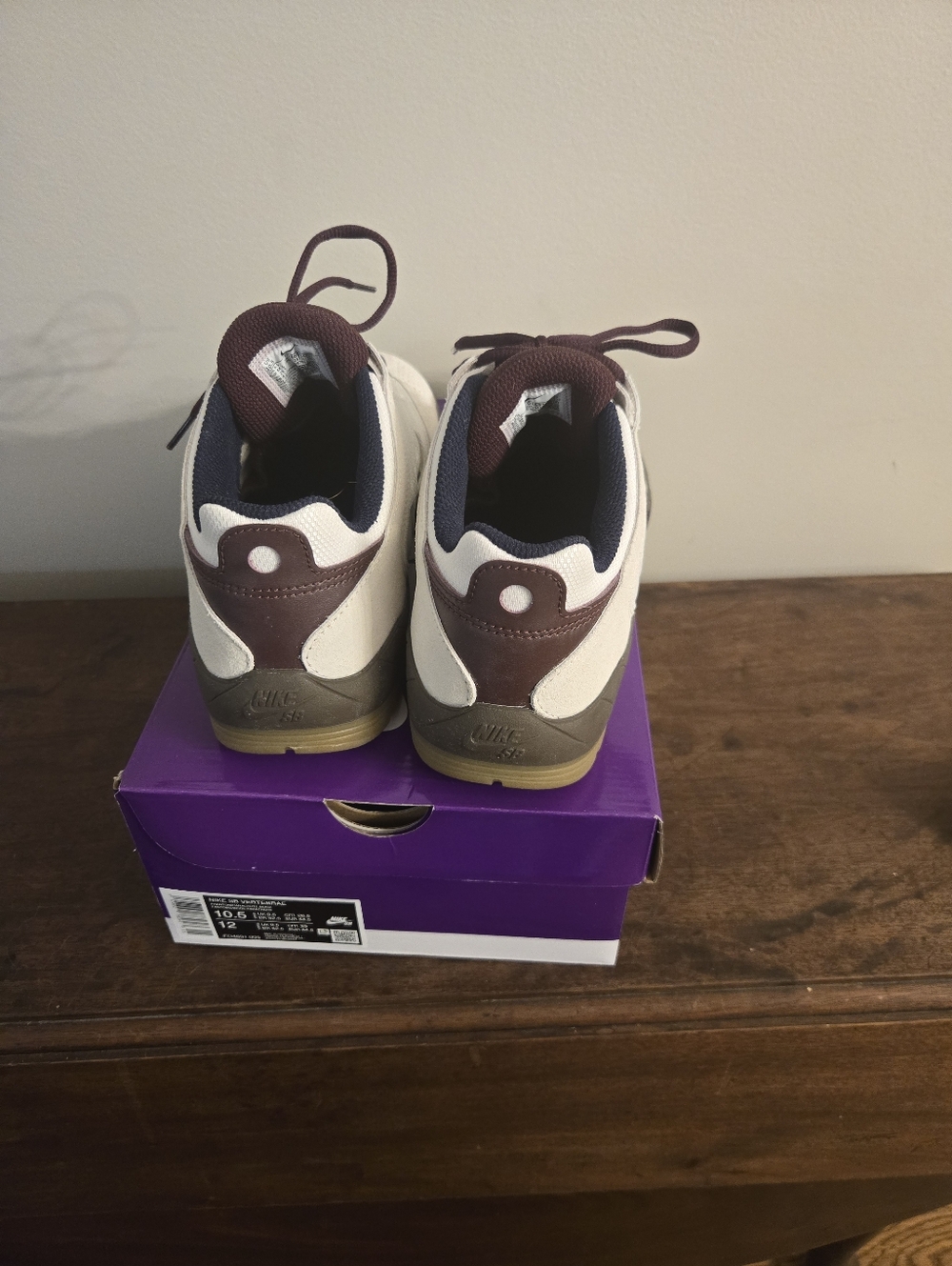 Nike Purple SB Vertebrae Shoe Box with White Label - Picture 3 of 4